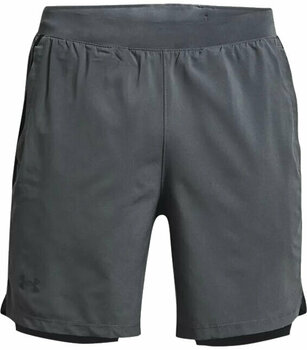 Shorts de course Under Armour UA Launch SW 7'' 2 in 1 Pitch Gray/Black/Reflective S Shorts de course - 1