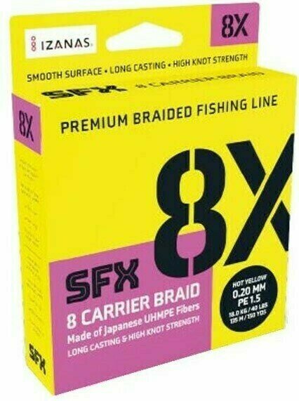 Fil de pêche Sufix SFX 8X Vis Green 0,165 mm 10 kg 135 m