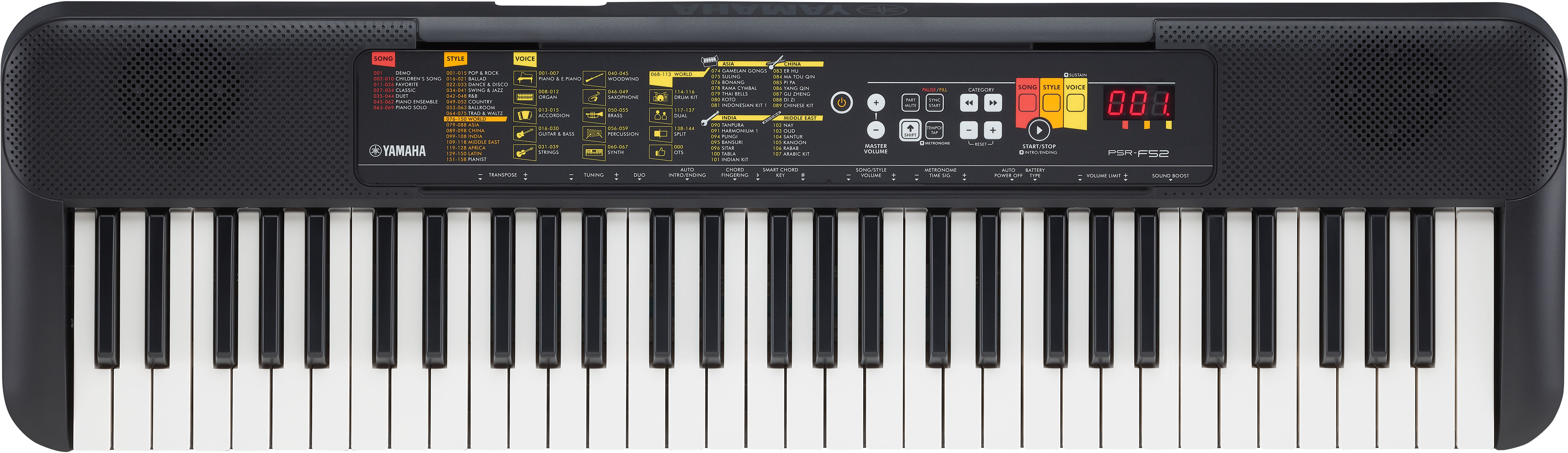 Teclado Musical Yamaha PSR-F52 61 teclas + Suporte X