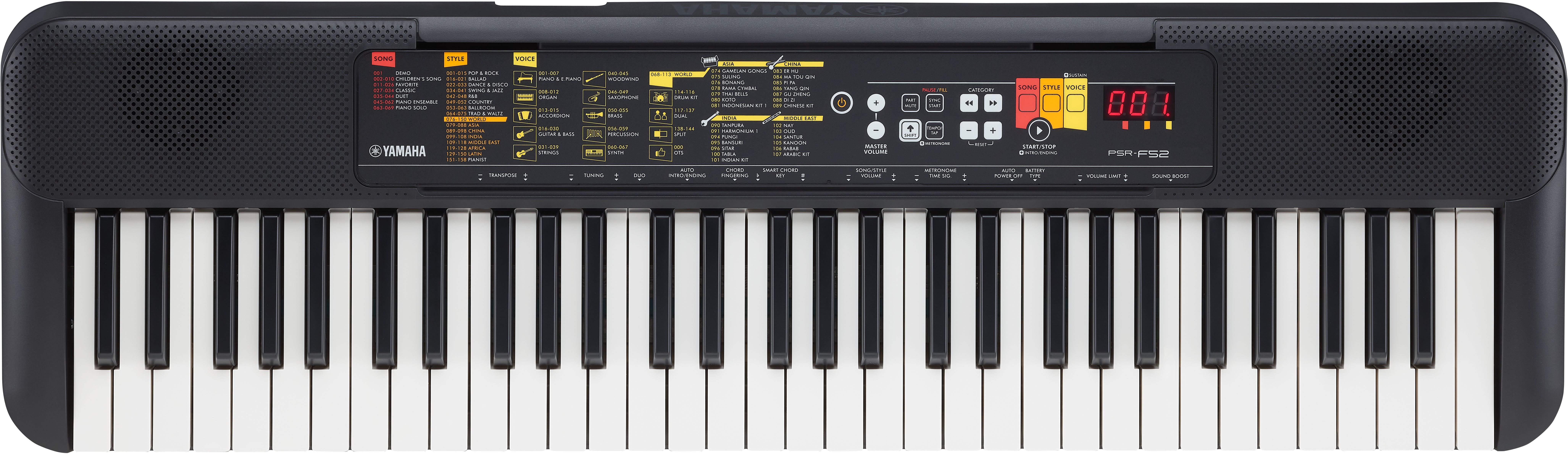 Teclado Yamaha PSR F52 61 Teclas