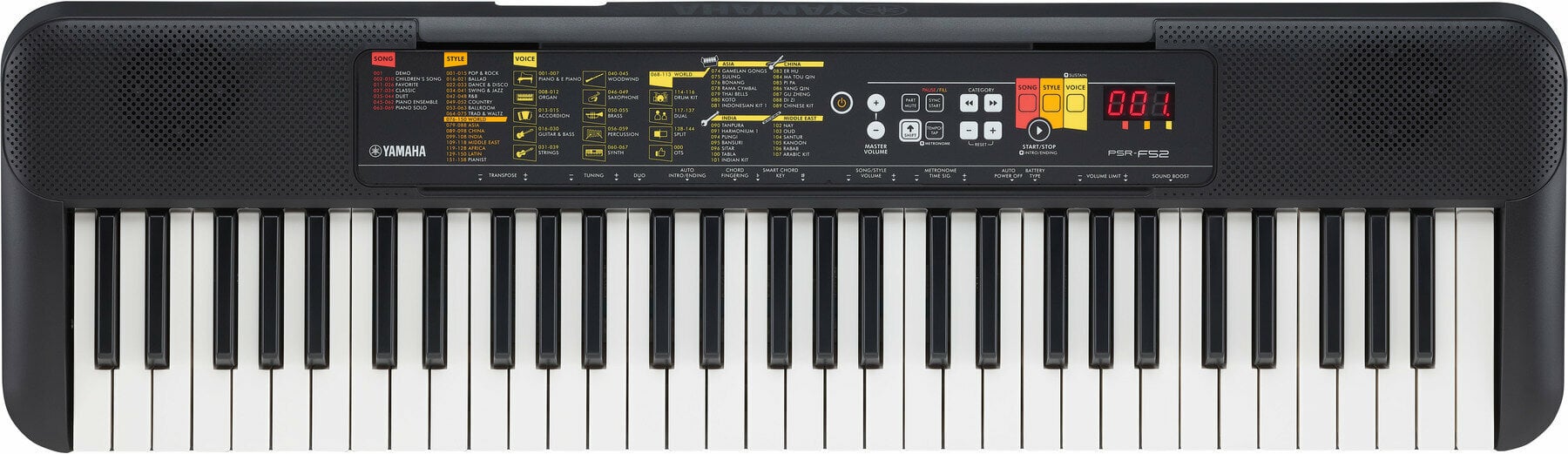 Keyboard zonder aanslaggevoeligheid Yamaha PSR-F52