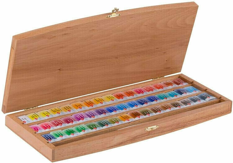 Peintures aquarelles Nevskaya Palitra White Nights Pans Ensemble de peintures à l'aquarelle 48 pièces