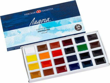 Culoare acuarelă Nevskaya Palitra White Nights Set de vopsele acuarela 24 buc. - 1