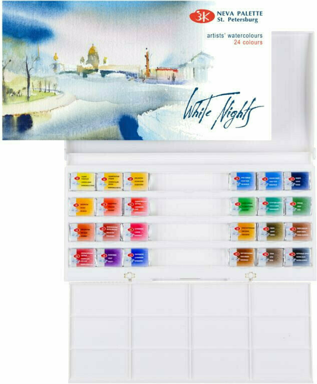 Akvarel boja Nevskaya Palitra White Nights Set akvarel boja 24 kom