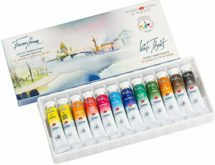 Akvarel boja Nevskaya Palitra White Nights Set akvarel boja 12 x 10 ml