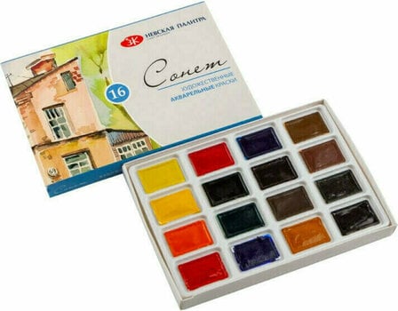 Watercolour Paint Nevskaya Palitra Sonnet Set of Watercolour Paints 16 pcs - 1
