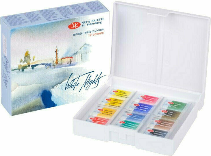 Watercolour Paint Nevskaya Palitra White Nights Set of Watercolour Paints 12 pcs