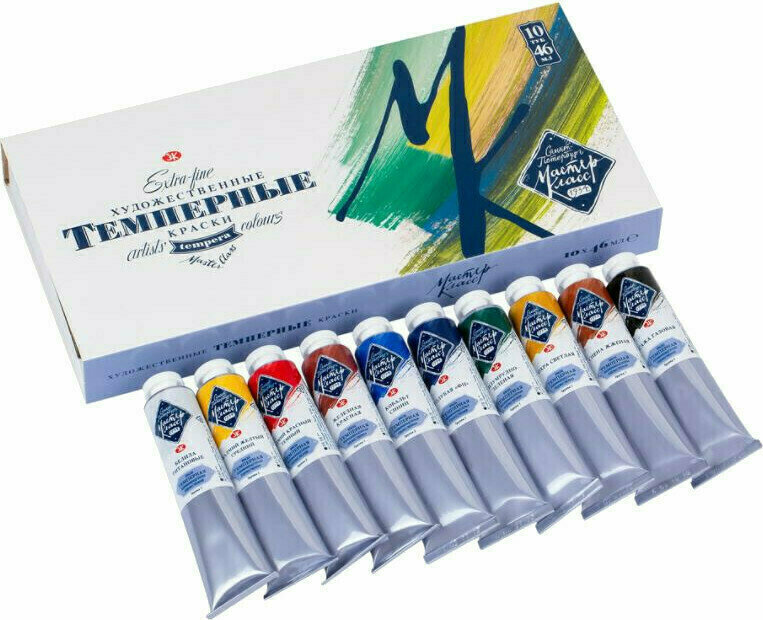 Tempera Paint Nevskaya Palitra 1641032 En uppsättning temperafärger 10x46 ml