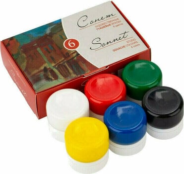 Farba gwaszowa Nevskaya Palitra 36411143 Zestaw farb gwaszowych 6 x 20 ml - 1