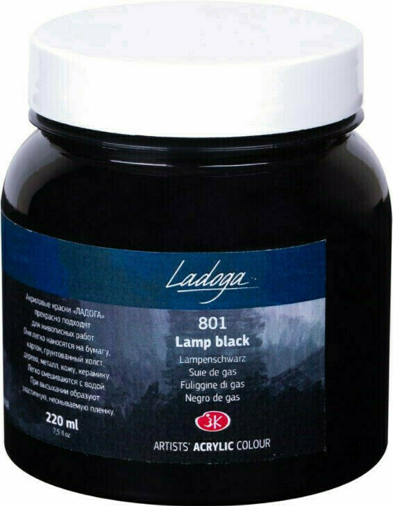 Akrylová barva Nevskaya Palitra Ladoga Jars Akrylová barva Lamp Black 220 ml 1 ks