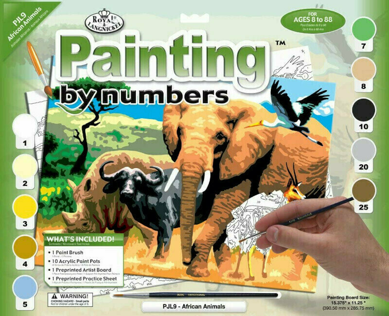 Рисуване по номера Royal & Langnickel Мозайка Африкански животни