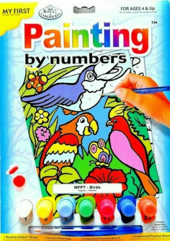 Dipingere con i numeri Royal & Langnickel Colorare coi numeri Uccelli