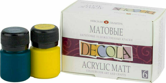 Peinture pour tissu Nevskaya Palitra Decola Matt Shade Un ensemble de couleurs pour les textiles 6x20 ml - 1