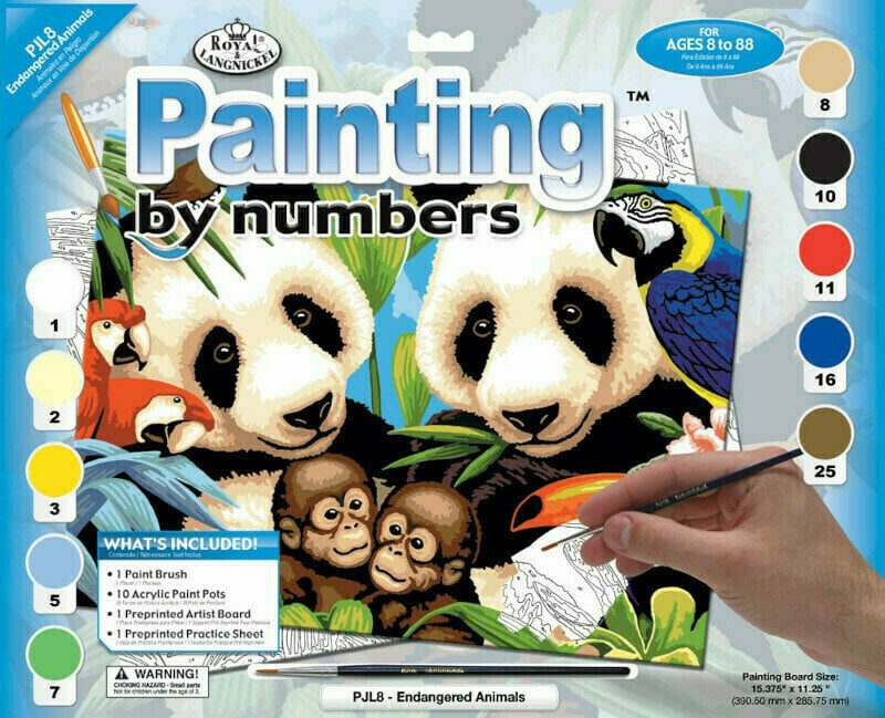Festés számok szerint Royal & Langnickel Festés számok alapján Pandák és Gorillák