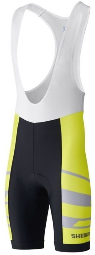 Fietsbroeken en -shorts Shimano Team BIB Shorts Neon Yellow L