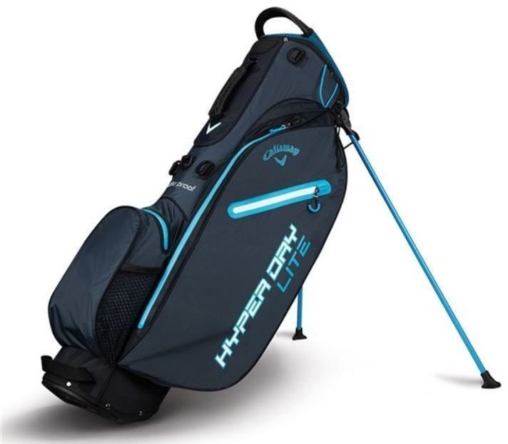 Golftaske Callaway Hyper Dry Lite Titanium/Black/Neon Blue Stand Bag 2018