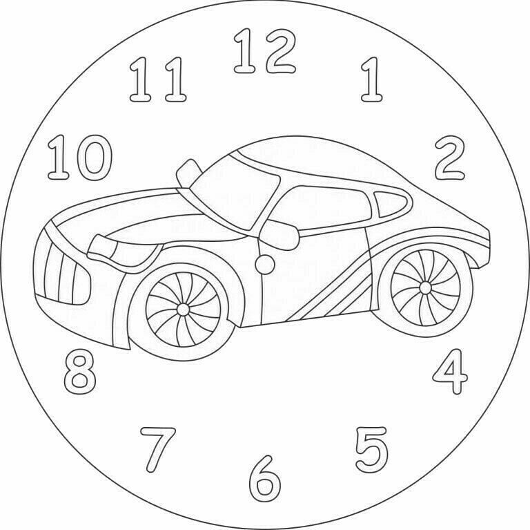 Hiekkataide Radost v písku Hiekkataide Clock Sports Car