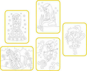 Radost v písku Пясъкоструйни изображения Среден комплект A4 Принцеси и феи