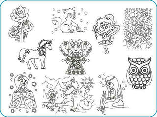 Radost v písku Пясъкоструйни изображения Голям комплект A5 За момичета