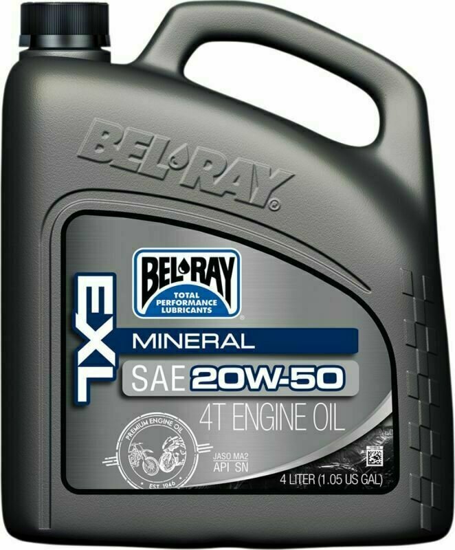 Motorno olje Bel-Ray EXL Mineral 4T 20W-50 4L Motorno olje