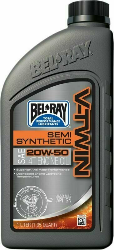 Моторно масло Bel-Ray V-Twin Semi-Synthetic 20W-50 1L Моторно масло