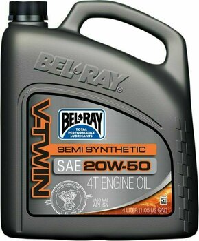 Моторно масло Bel-Ray V-Twin Semi-Synthetic 20W-50 4L Моторно масло - 1