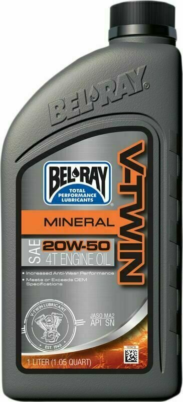 Motorolja Bel-Ray V-Twin Mineral 20W-50 1L Motorolja