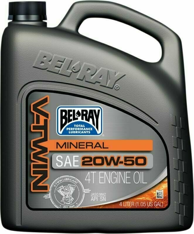 Engine Oil Bel-Ray V-Twin Mineral 20W-50 4L Engine Oil
