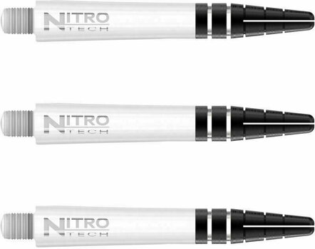 Дартс съвети Red Dragon Nitrotech Solid White Short Shafts White 3,6 cm Дартс съвети - 1