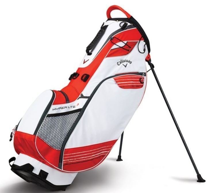 Geanta pentru golf Callaway Hyper Lite 3 Carry Stand Bag White/Orange/Titanium 2018