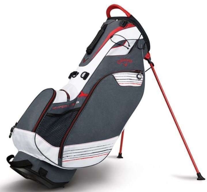 Golf torba Callaway Hyper Lite 3 Titanium/White/Red Stand Bag 2018