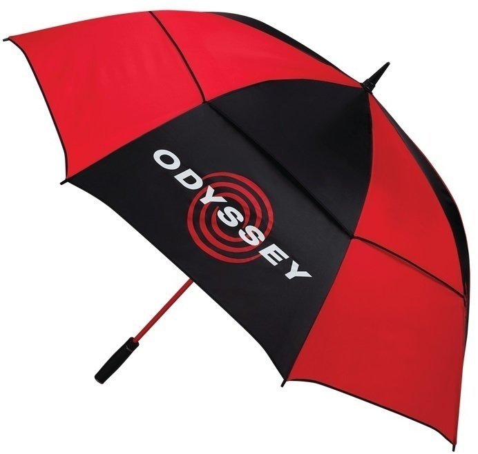Parasol Callaway 68'' Auto Open Double Canopy Umbrella Black/Red 2018