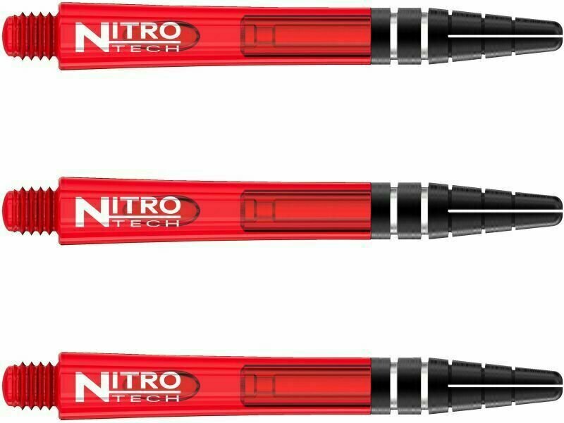 Násadky na šípky Red Dragon Nitrotech Red Medium Shafts Red 4,2 cm Násadky na šípky