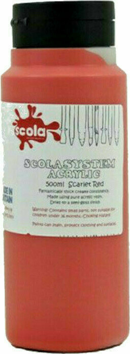 Akrylová barva Scola ACRS500-24 Akrylová barva Scarlet Red 500 ml 1 ks