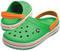 Unisex Schuhe Crocs Crocband Clog Green/White/Blazing Oran 43-44