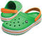 Unisex Schuhe: Crocs Crocband Clog Green/White/Blazing Oran 39-40 Unisex Schuhe Crocs Crocband Clog Green/White/Blazing Oran 39-40