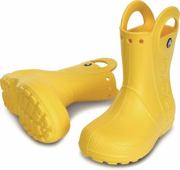 crocs yellow rain boots