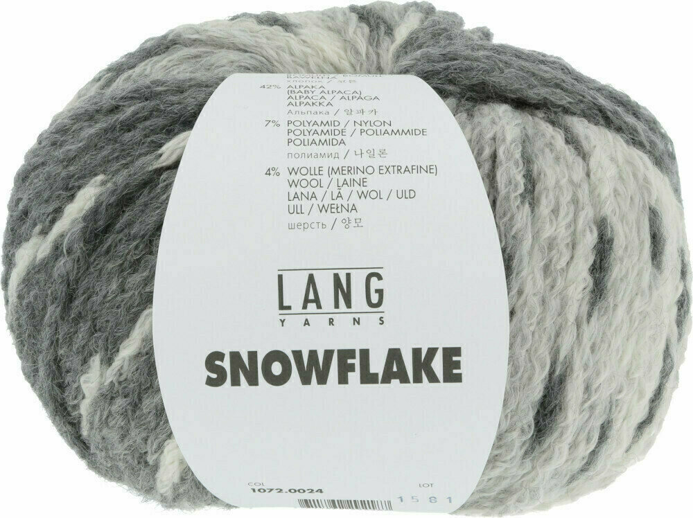 Pletacia priadza Lang Yarns Snowflake 0024 Grey Pletacia priadza