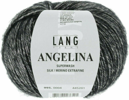 Pletací příze Lang Yarns Angelina 0004 Black Pletací příze - 1