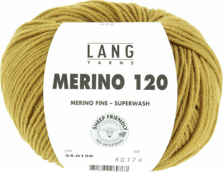 Strickgarn Lang Yarns Merino 120 0150 Brass Strickgarn - 1