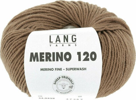 Pletací příze Lang Yarns Merino 120 0439 Camel Pletací příze - 1