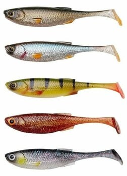 Isca de borracha Savage Gear Craft Shad Clear Water Mix Green Silver-Roach-Perch-Motor Oil-Salted Hering 10 cm 6 g - 1