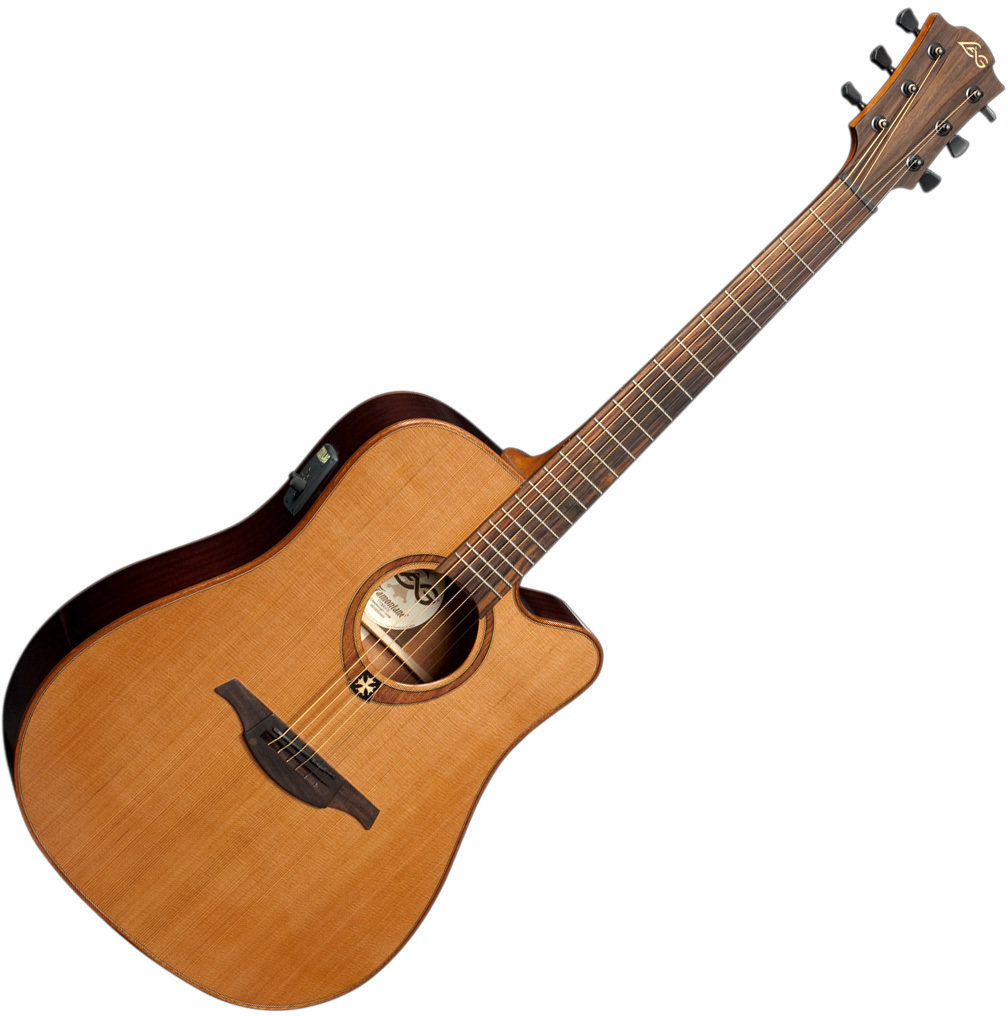 electro-acoustic guitar LAG Tramontane T 100 DCE