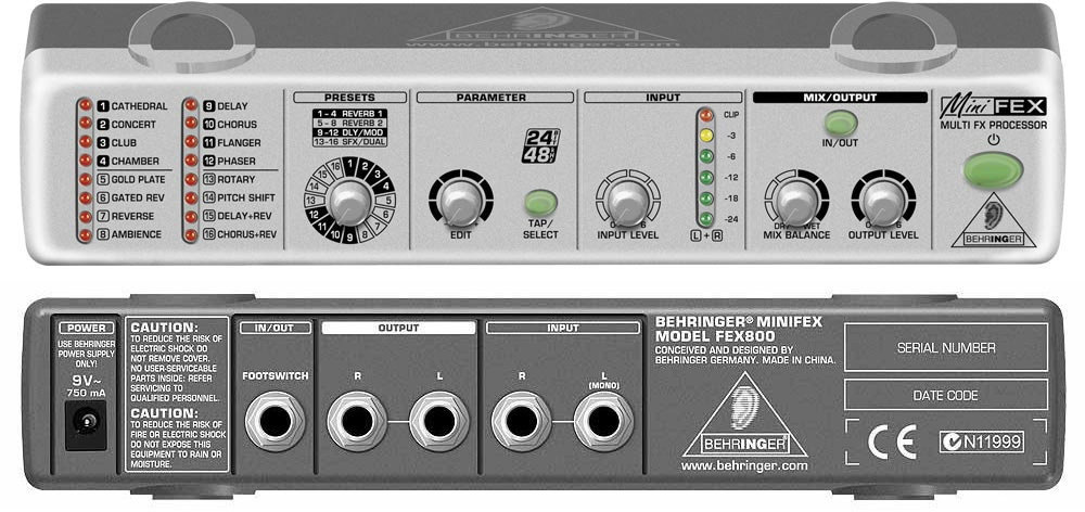 Procesor de sunet digital Behringer FEX 800 MINIFEX