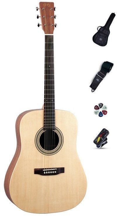 Acoustic Guitar SET SX MG1K Natural