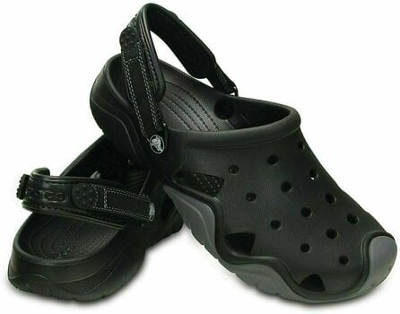 Zapatos para hombre de barco Crocs Swiftwater Clog Men Black/Charcoal 43-44 - 1