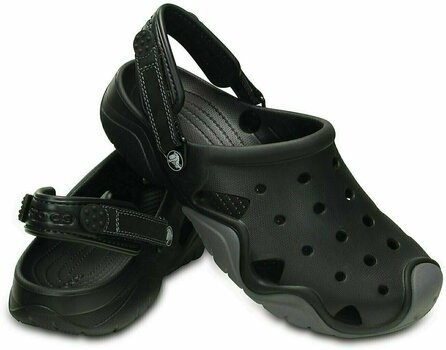 Jachtařská obuv Crocs Swiftwater Clog Men Black/Charcoal 46-47 - 1