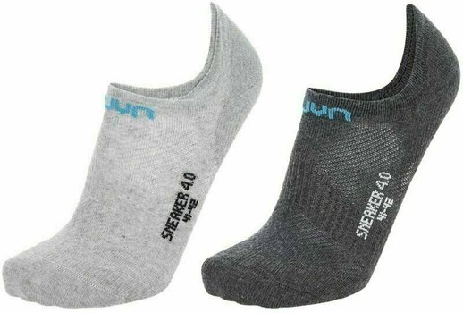Fitness Socks UYN Sneaker 4.0 Anthracite Mel/Light Grey Mel 35-36 Fitness Socks - 1