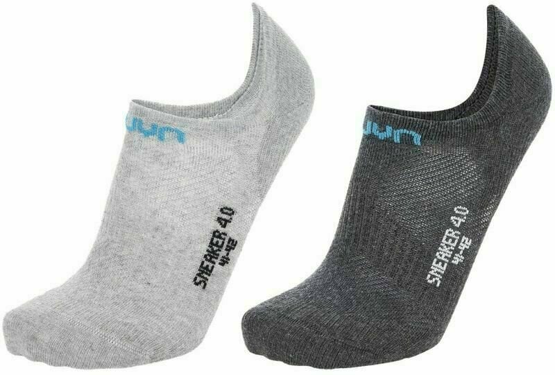 Fitness ponožky UYN Sneaker 4.0 Anthracite Mel/Light Grey Mel 37-38 Fitness ponožky