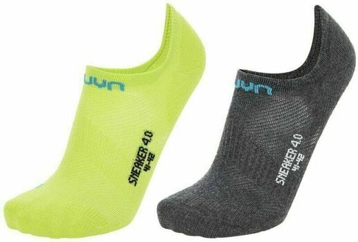 Fitness ponožky UYN Sneaker 4.0 Anthracite Mel/Lime 35-36 Fitness ponožky - 1